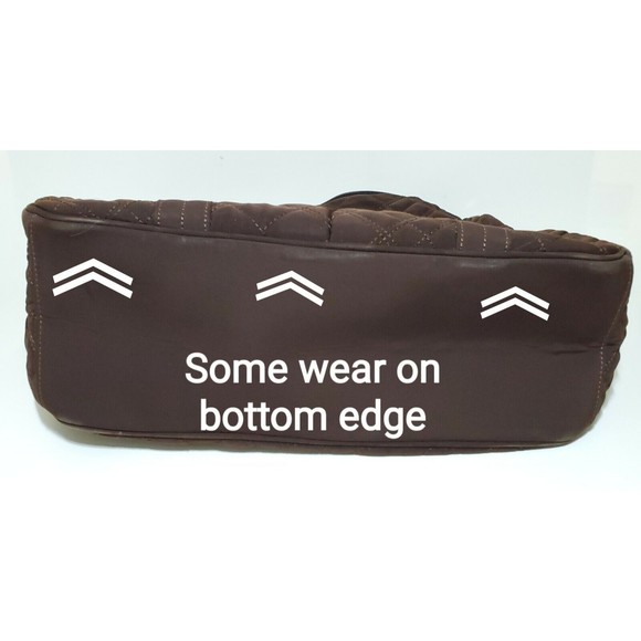 Vera Bradley Purse Microfiber Zebra Vinyl Lined Quilted Toiletry Travel Handbag - Picture 10 of 12